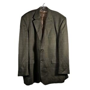 Lauren Ralph Lauren Men 50L Gray Wool Herringbone Suit Jacket Coat Blazer READ